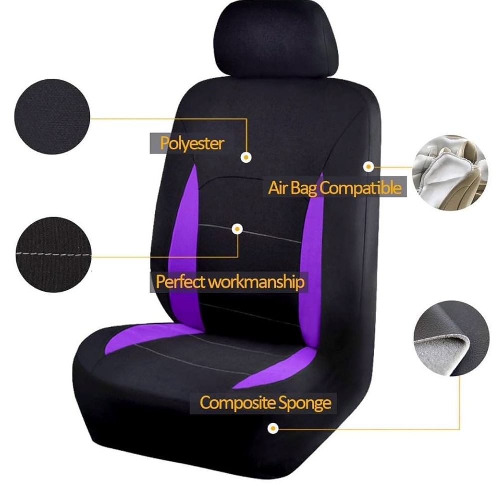 9 Pc. Car Seat Cover Car-Grand - Picture 3 of 16